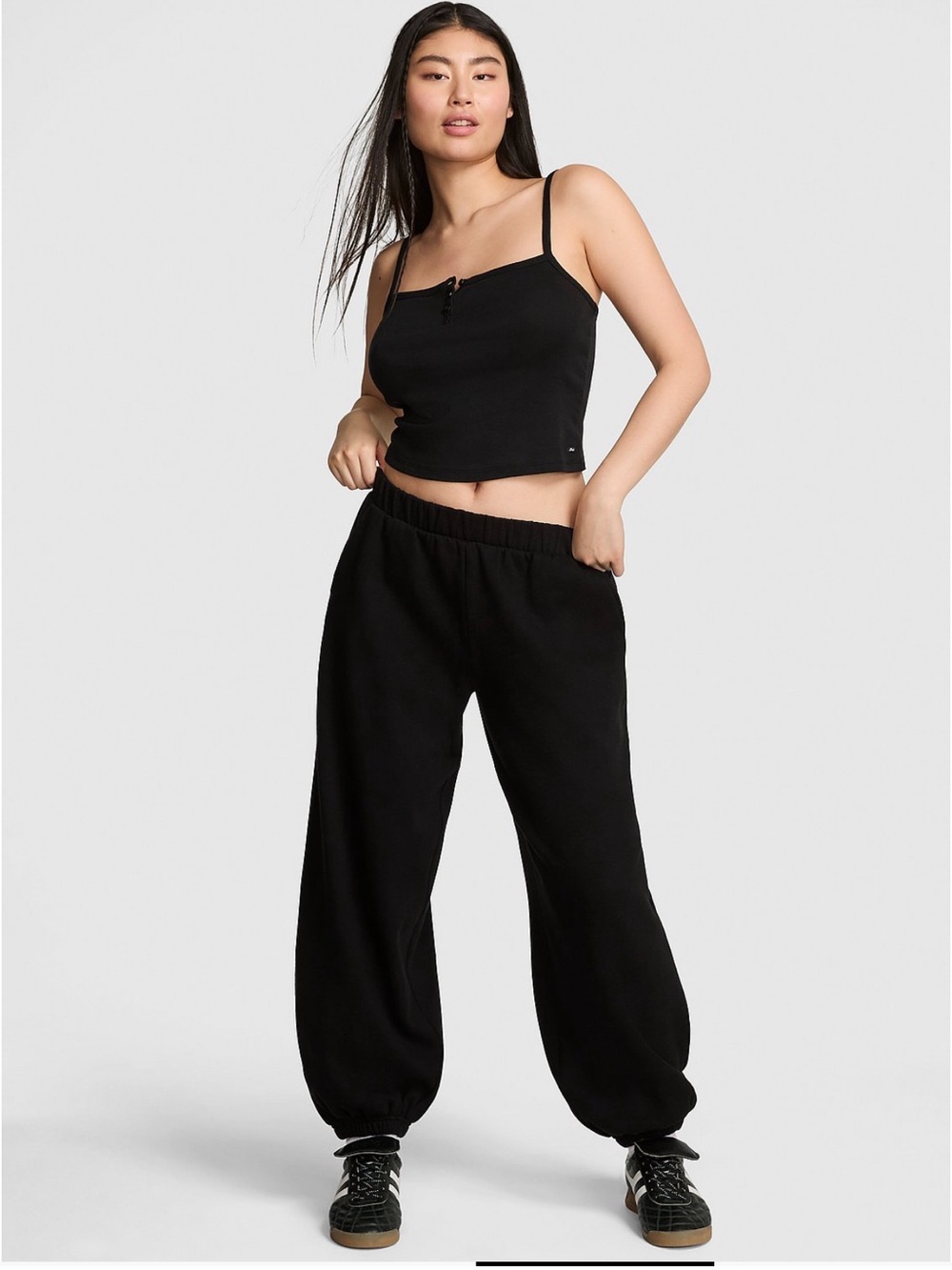 PINK Victoria's Secret Black Relaxed Jogger Sweatpants